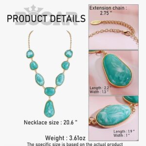 Blue Block Chain Necklace